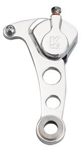 caliper 2-piston front right with bracket for springer polished