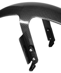 front fender carbon fiber w/ black mounting brackets for Nexo or Öhlins FG424 / FF521 inverted forks with 21″ wheels – 252 mm wide