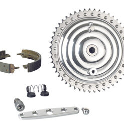 drum brake kit with chromed fins