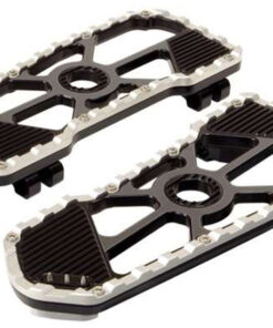 floorboards bagger for 1986-up harley touring models – pair – black and silver