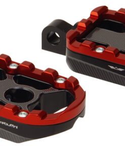 footpegs wheelie for rider or passenger – red