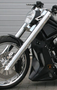 fork 3D cobra for v-rods – polished