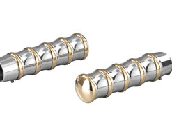 grips vintage for internal throttle polished brass & polished aluminum