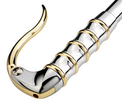 hand control inverted chrome and polished brass for left or right mount