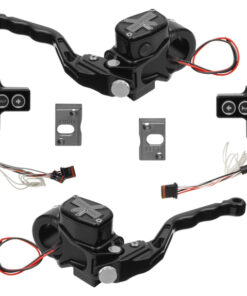 hand controls RR90X radial brake master cylinder, hydraulic clutch, switches – CAN Bus B for 2016-up Softails, 2014-up Sportsters keyless ignition – black