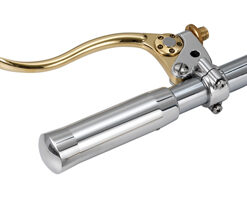 hand controls de luxe forged aluminum and brass cable clutch – polished