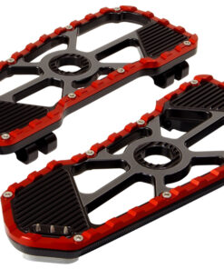 floorboards bagger for 1986-up harley touring models – pair – black and red