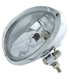 headlight cronus with mount chromed – clear headlamp
