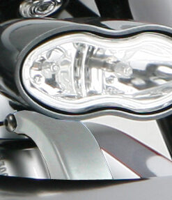 headlight mount cyclops for harleys – chromed