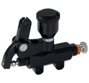 master cylinder with lever and billet reservoir for weld-on hand controls black