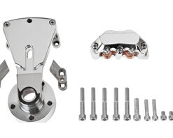 rear caliper and bracket for pulley-brake combination for 2006-07 dynas with 1″ axle