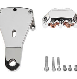 rear caliper and bracket for pulley-brake combination for v-rods