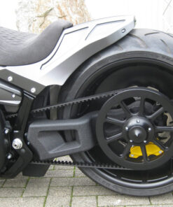 swingarm M8 single sided with drive side brake system for 260 tires for milwaukee eight models black