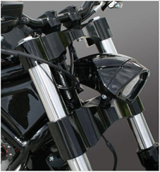 triple trees 3D for v-rod models – 11-3/8″ wide – black