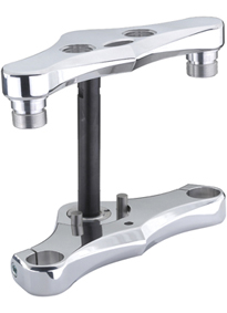 triple trees 41mm +6° wide-glide chromed