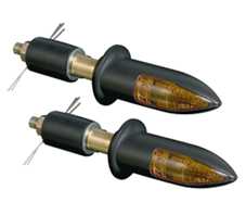 turn signals bar end black housing