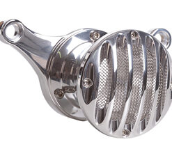 velocity stack grill for sportster engines 1991-2015 polished – polished grill